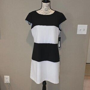 Andrew Mark New York Dress Black & White Size 10 (NEW - Tag On)